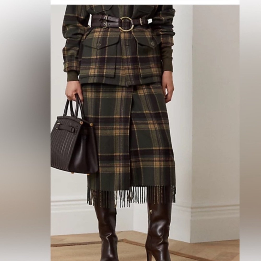 Ralph Lauren purple label Andrya plaid skirt‌‌‌‌‌‌‌‌‌‌‌‌‌‌‌‌